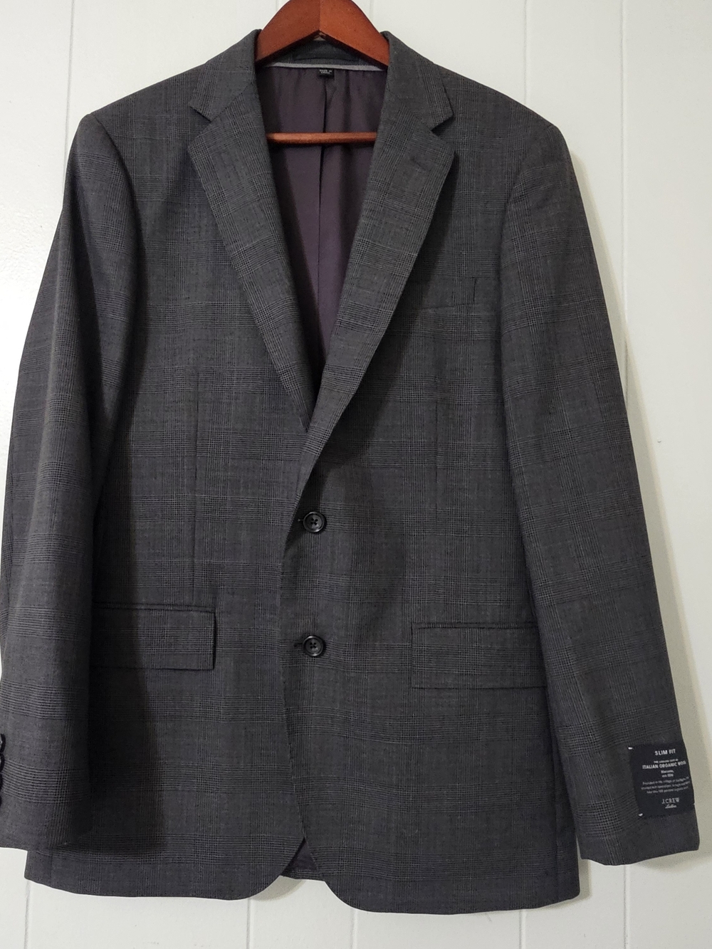 J.Crew Ludlow Slim Fit Suit 40R Gray Italian Wool NWT Tailored